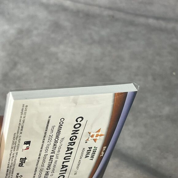 2022 Topps Update Jeremy Pena Batting Helmet Card Rookie RC #BH-JPE Astros - Picture 3 of 6